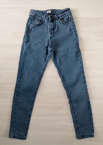 Gri Mavi Kadın Denim Pantolon