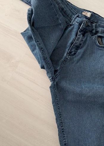 28 Beden mavi Renk Gri Mavi Kadın Denim Pantolon