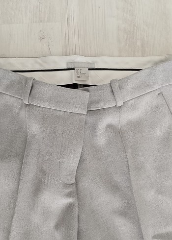 Gri Midi Kumaş Kadın Pantolon - Görsel 10