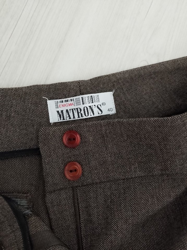 Kahverengi Kadın Kumaş Pantolon - Görsel 3