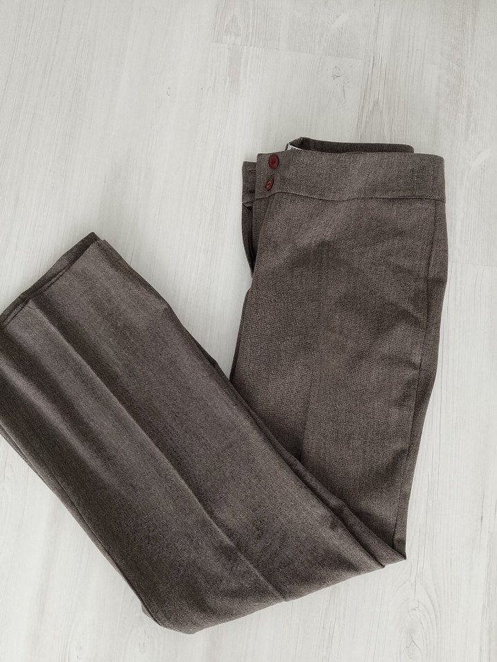 Kahverengi Kadın Kumaş Pantolon - Görsel 5