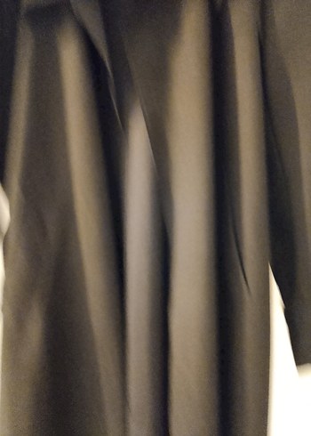 siyah süvet trençkot - Görsel 8