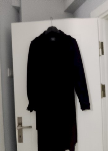 siyah süvet trençkot - Görsel 2