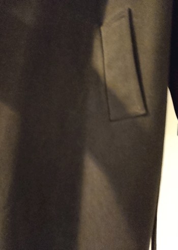 siyah süvet trençkot - Görsel 4