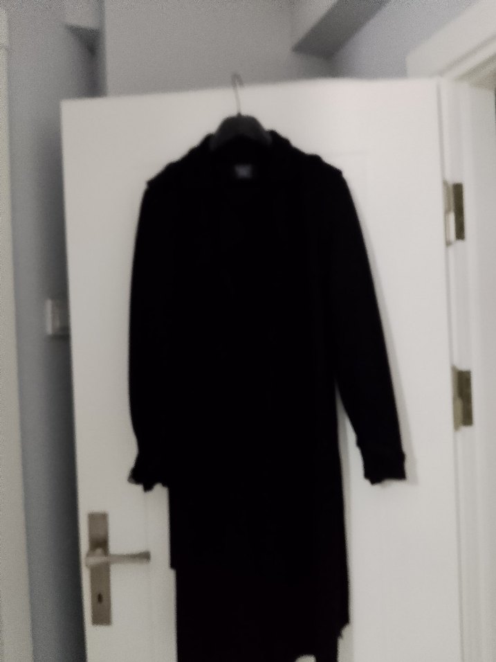 siyah süvet trençkot - Görsel 2