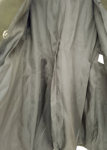 Haki Renk Büyük Yakalı Kaban - Görsel 8