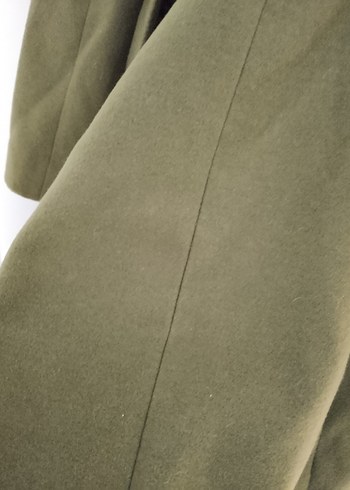 Haki Renk Büyük Yakalı Kaban - Görsel 11