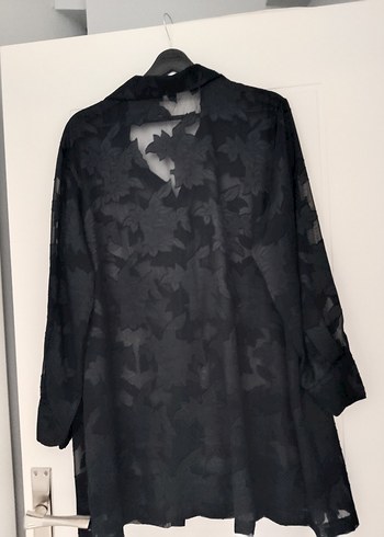 Siyah baskı Desenli Kadın  Gömlek - Görsel 4