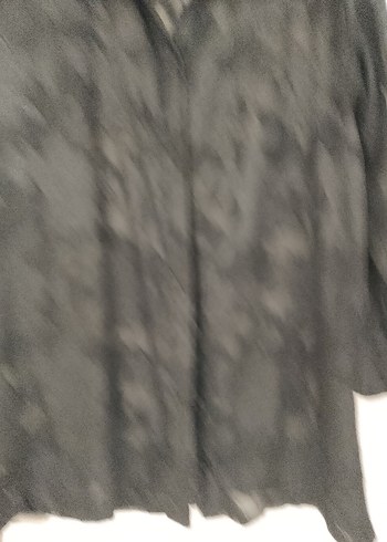 Siyah baskı Desenli Kadın  Gömlek - Görsel 8