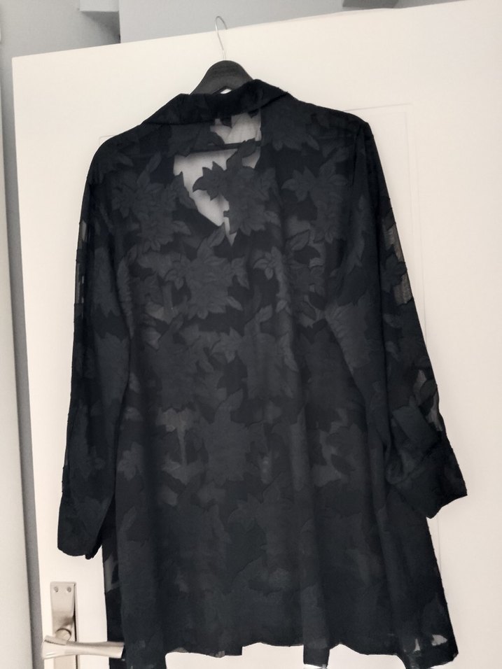 Siyah baskı Desenli Kadın  Gömlek - Görsel 4