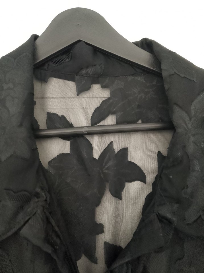 Siyah baskı Desenli Kadın  Gömlek - Görsel 5