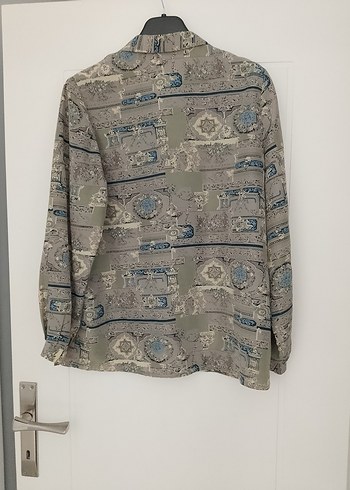 Gri Bohem Uzun Kollu Gömlek - Görsel 4