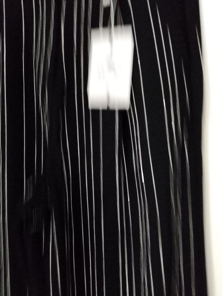 Siyah taş işlemeli Kadın Bol Kesim Kumaş Pantolon - Görsel 5