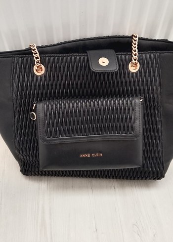 Zincir Detaylı Siyah Deri Kadın Çanta - Görsel 3