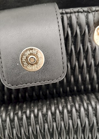 Zincir Detaylı Siyah Deri Kadın Çanta - Görsel 4