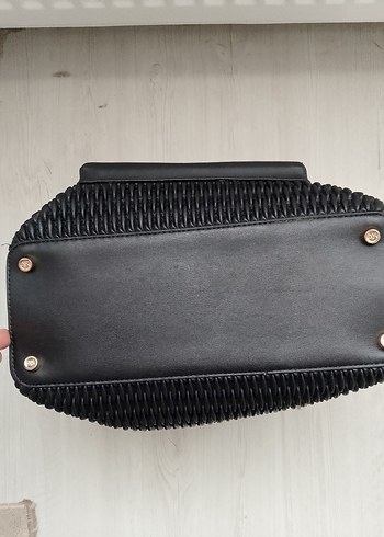 Zincir Detaylı Siyah Deri Kadın Çanta - Görsel 12