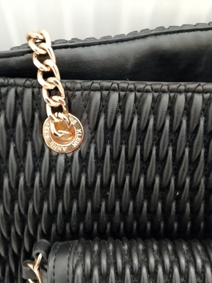 Zincir Detaylı Siyah Deri Kadın Çanta - Görsel 5