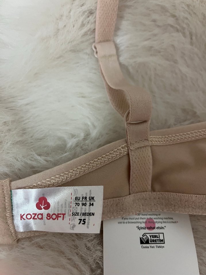 Bej Düz Bohem Tarzı Sütyen - Görsel 3