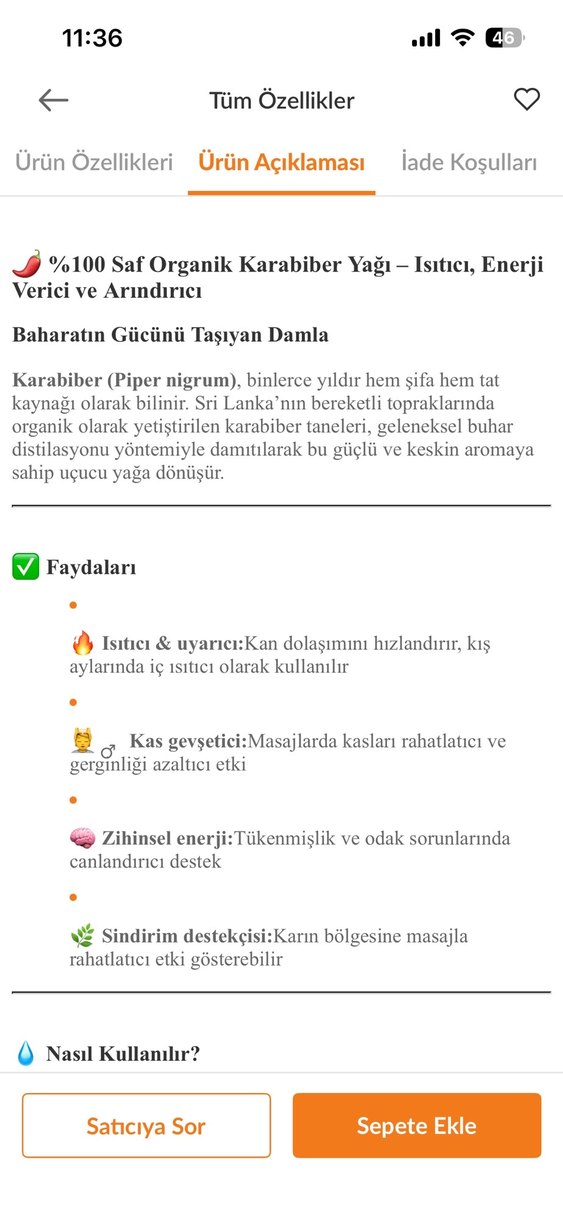 DEFNE Essencia Karabiber Uçucu Yağı - Görsel 2