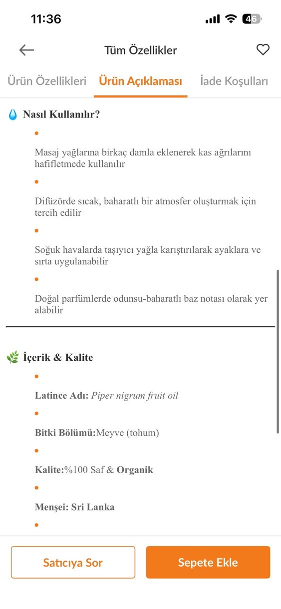 DEFNE Essencia Karabiber Uçucu Yağı - Görsel 3