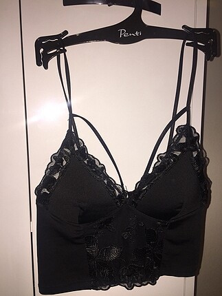 Penti Luna Floral Siyah Bralet