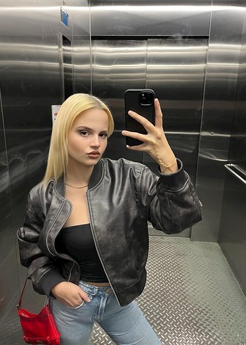 H&M bomber deri ceket