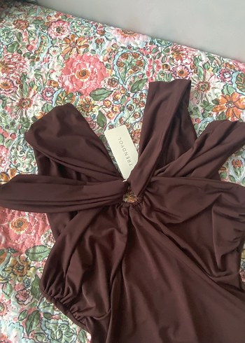 xl Beden bordo Renk Bordo V Yaka Drapeli Kadın Bluz