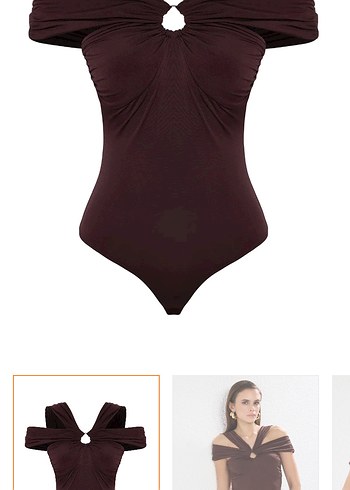 Bordo V Yaka Drapeli Kadın Bluz