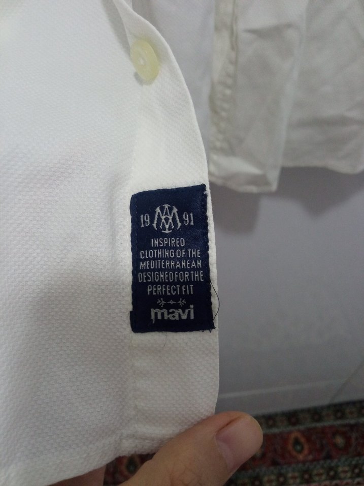 Beyaz Keten Erkek Gömlek, Uzun Kollu, Regular Fit - Görsel 3