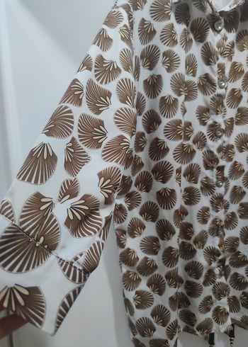 Düğmeli Uzun Kollu Mini Kadın Gömlek - Görsel 2