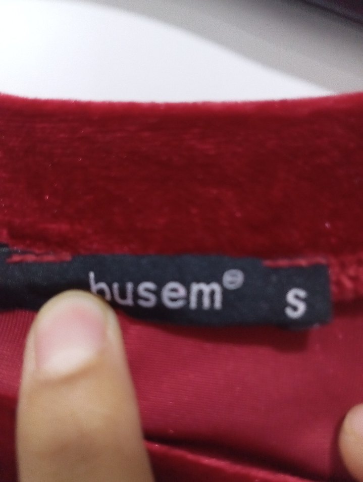 Bordo Uzun Kollu Midi Triko Elbise - Görsel 3