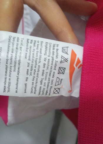 Beyaz Kırmızı Fermuarlı Spor Kadın Ceket - Görsel 7