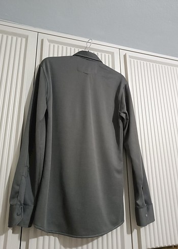 Gri Uzun Kollu Erkek Regular Fit Gömlek - Görsel 3