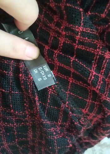 Bordo Kadın Bluz, Fırfırlı, Uzun Kollu - Görsel 4