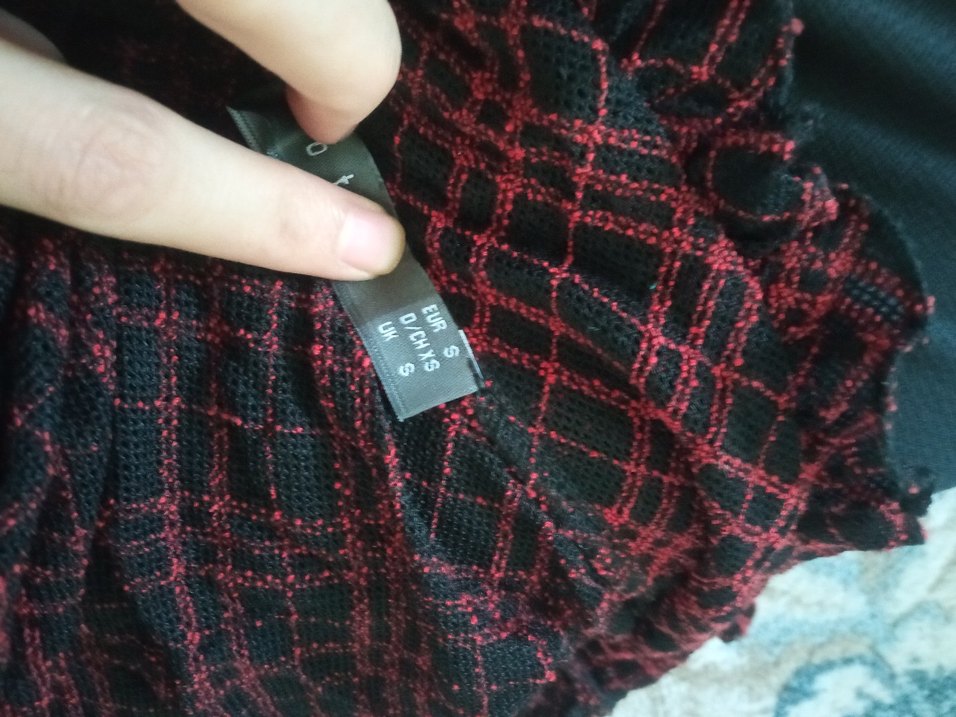 Bordo Kadın Bluz, Fırfırlı, Uzun Kollu - Görsel 4