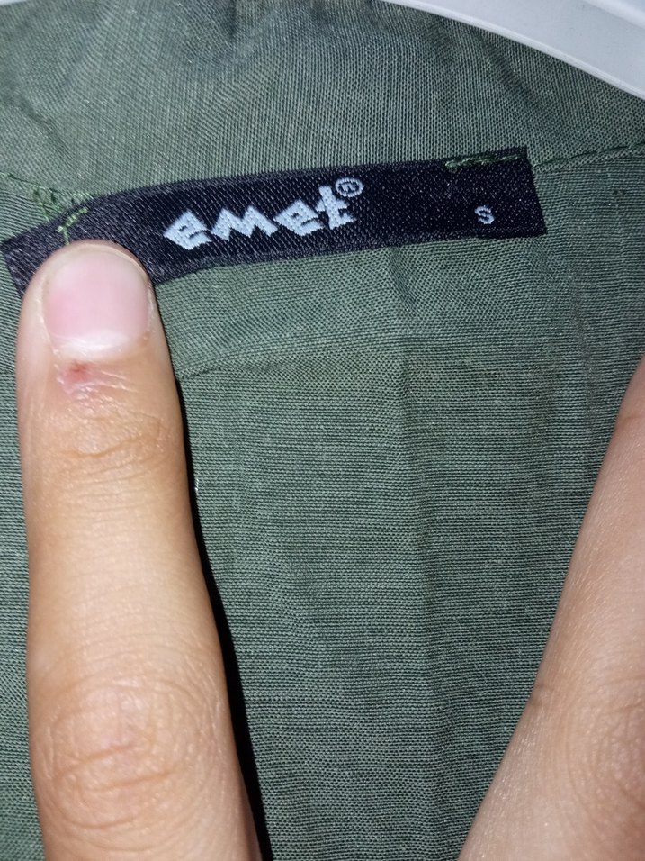 Yeşil Nakışlı Uzun Bohem Elbise - Görsel 3