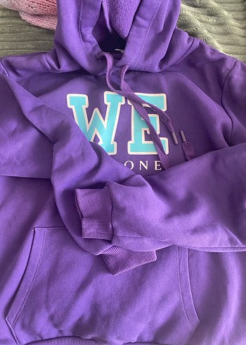 xl Beden Mor Kadın Kapüşonlu Sweatshirt