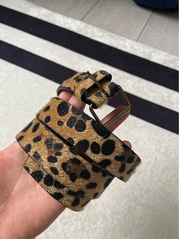 Leopar desenli kemer