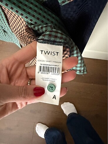 36 Beden lacivert Renk Twist gömlek