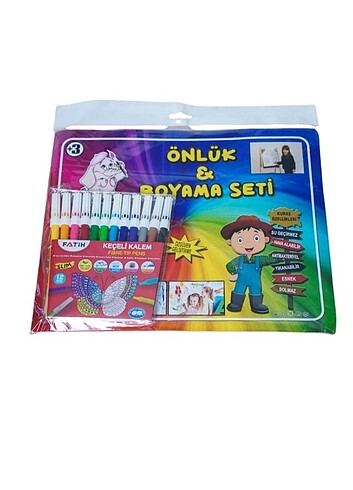 Boyama Önlüğü ve Boyama Kalemi 