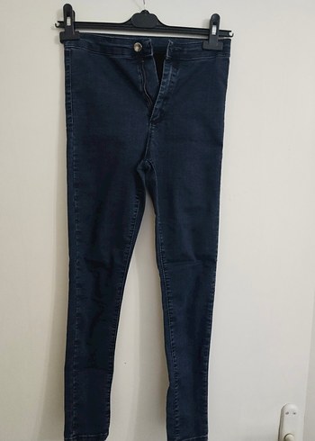 Lacivert Dar Kesim Kadın Denim Pantolon