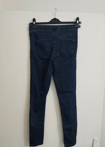 s Beden Lacivert Dar Kesim Kadın Denim Pantolon