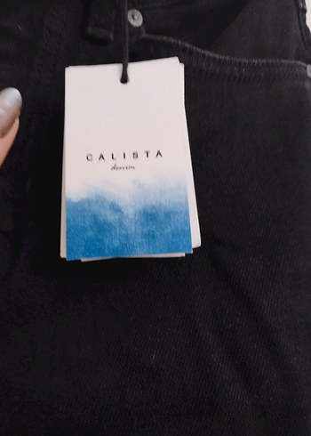 s Beden Siyah Kemerli Kadın Denim Pantolon