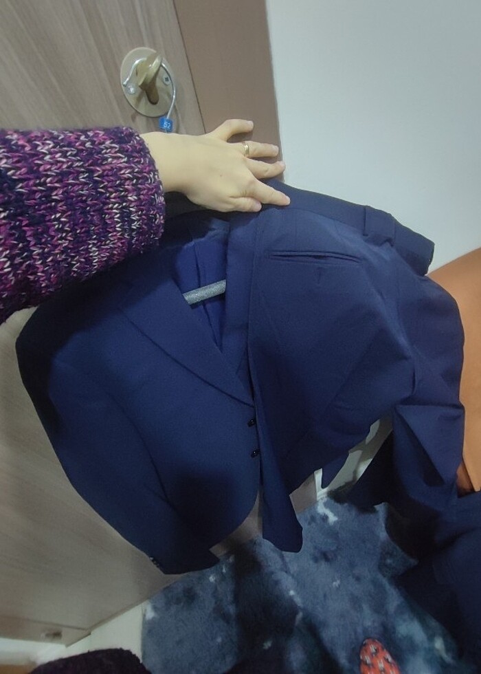 Mango Ceketli Lacivert Takım Elbise  - Görsel 4