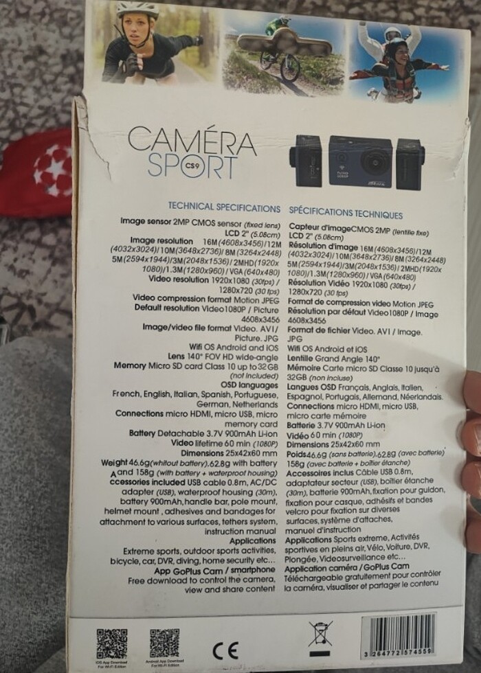 Takara Cs10 Full HD/ECR aksiyon kamerası  - Görsel 5