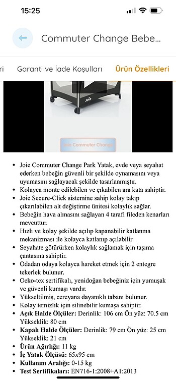 s Beden Joie Bebek beşik /Park yatak