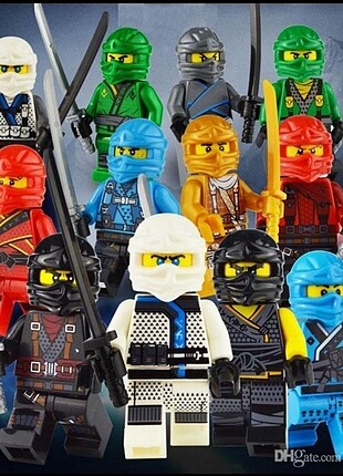 Lego uyumlu 12 adet Ninjago Minifigür