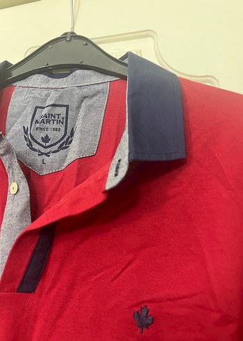 Kırmızı Erkek Polo Yaka Tişört - Görsel 4