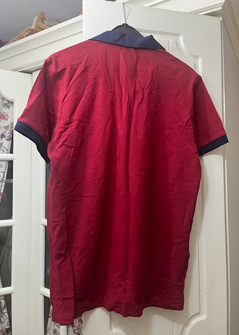 Kırmızı Erkek Polo Yaka Tişört - Görsel 5