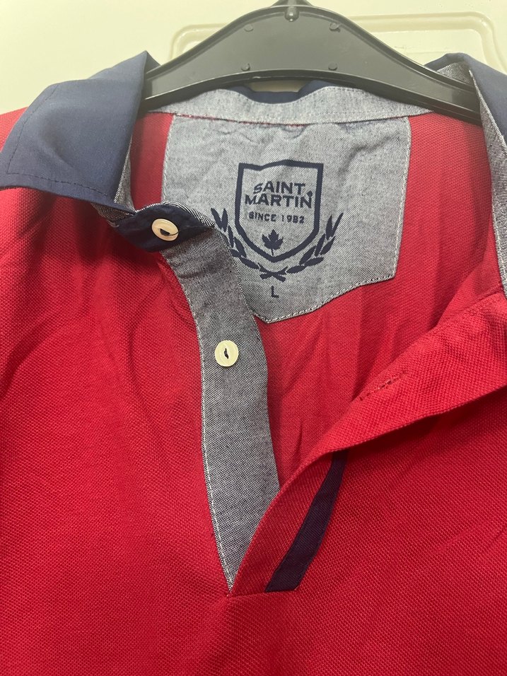 Kırmızı Erkek Polo Yaka Tişört - Görsel 2